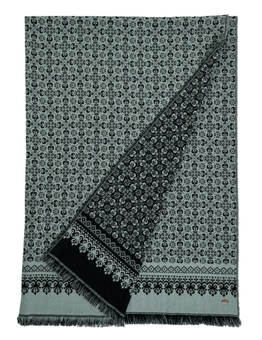 sægrænt / dökkgrænt - Ból, ullarteppi