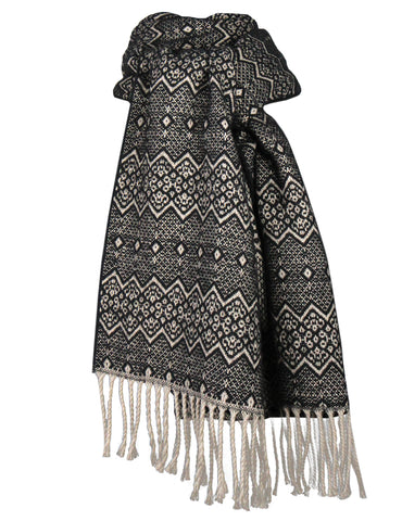 svartur / brúnn - Garðar trefill, svartur / ljósbrúnn