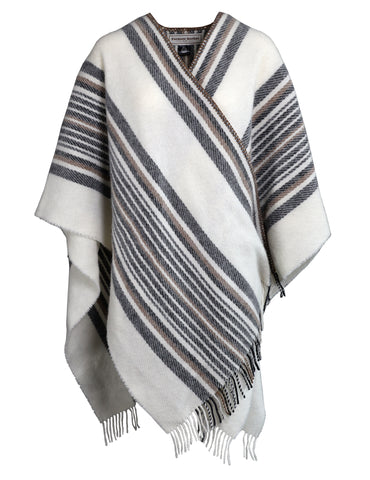 hvítur - röndótt - Katanes, ullarponsjó