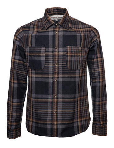 Svart-köflóttur / S - Skógar skyrta, svartköflótt