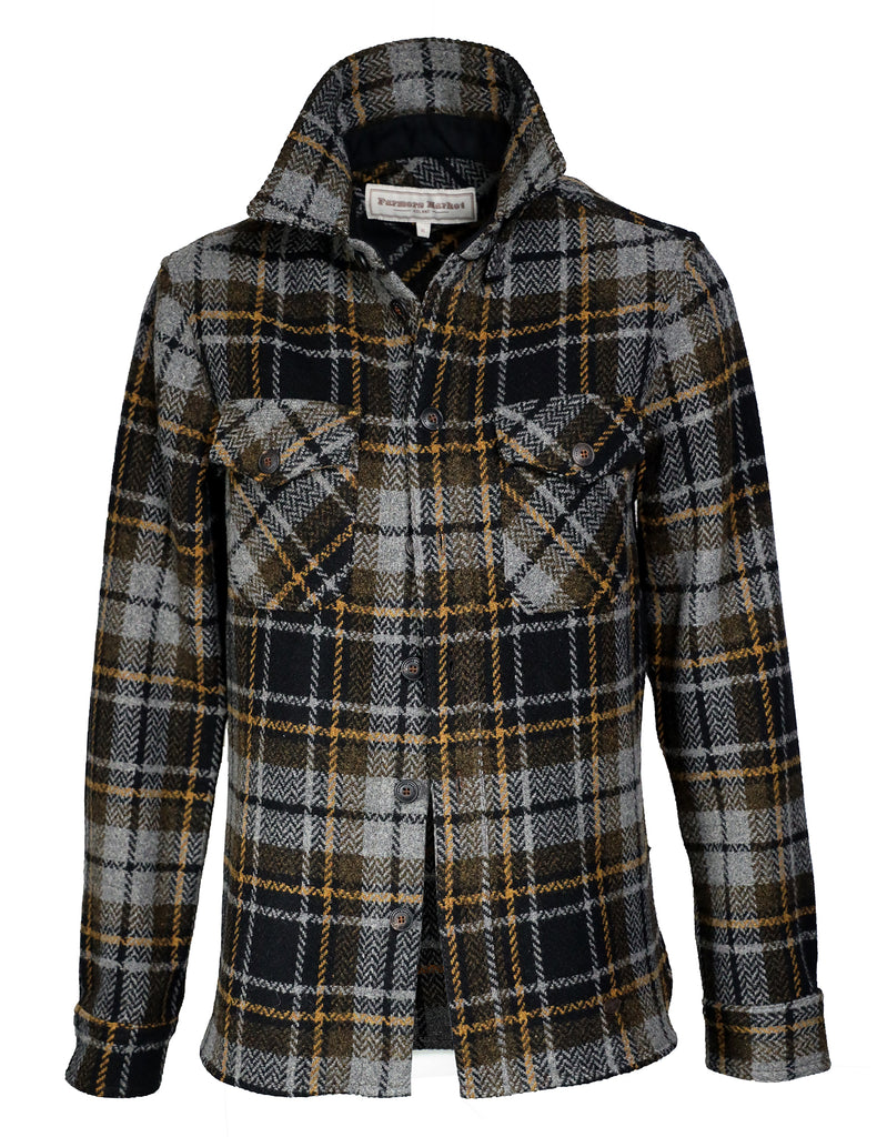 Stóru-Skógar skyrtujakki, svart-köflóttur