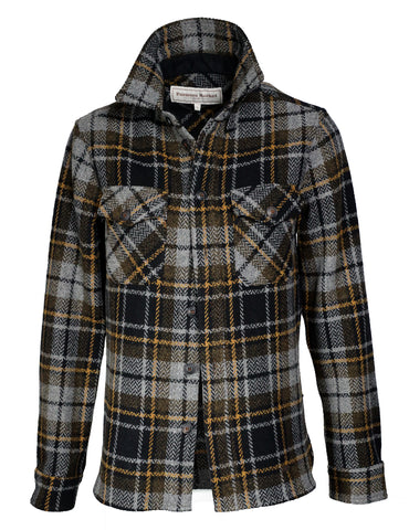 Svart-köflótt / XS - Stóru-Skógar skyrtujakki, svart-köflóttur