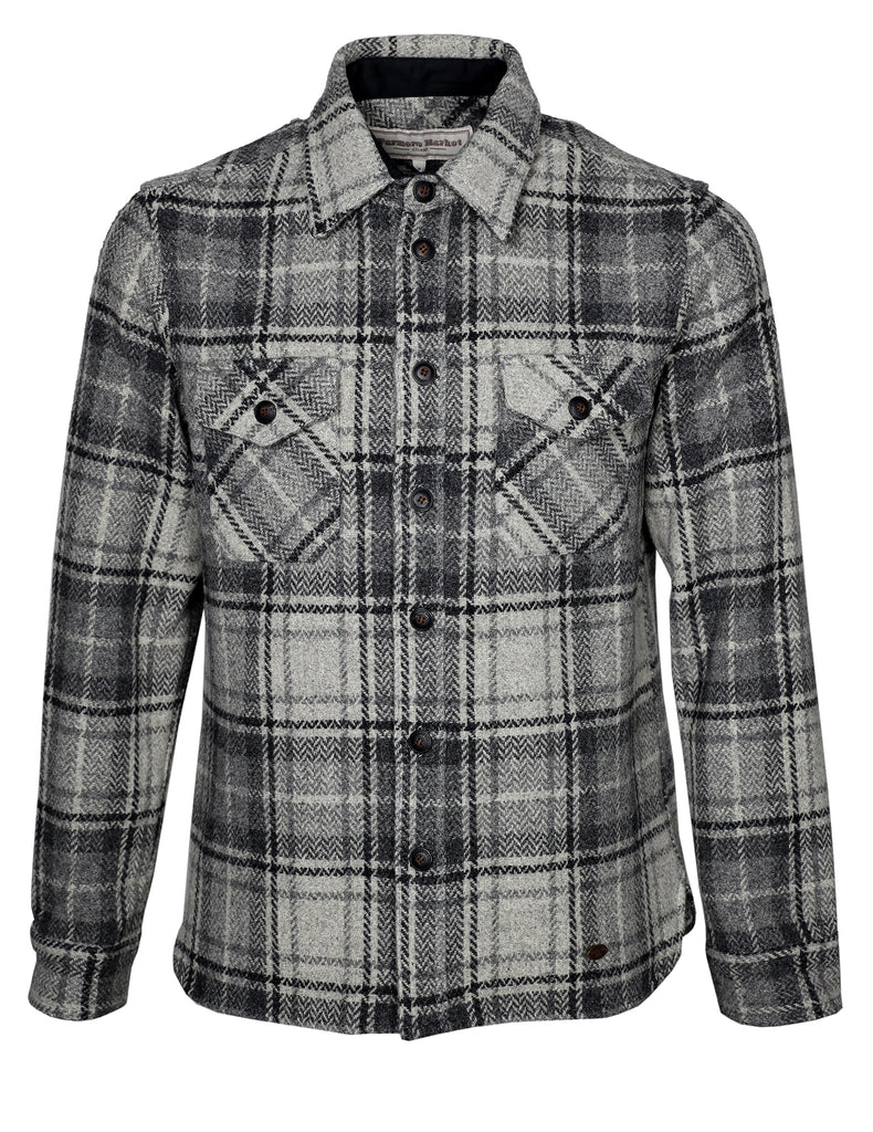 Stóru-Skógar skyrtujakki, grá-köflóttur