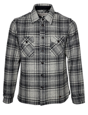 Grá-köflótt / XS - Stóru-Skógar skyrtujakki, grá-köflóttur