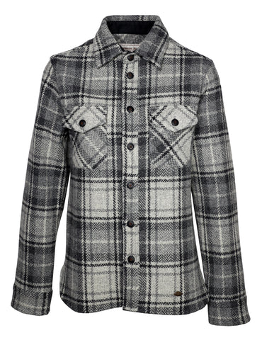 Grá-köflótt / XS - Stóru-Skógar skyrtujakki, grá-köflóttur