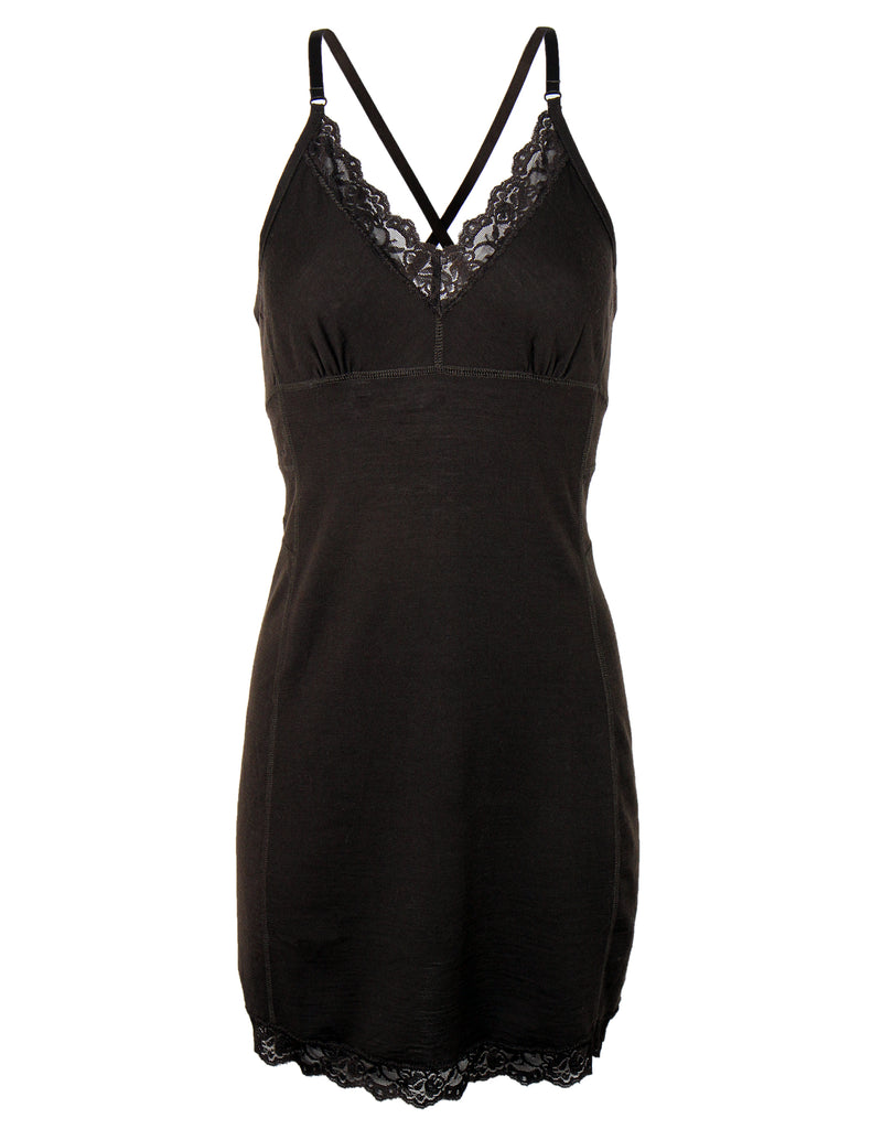 Varmaland ullarnærföt, undirkjóll, dökkbrúnn